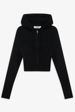 Tops|Matching Sets^Frankies Bikinis Aimee Zip Up Hoodie Black