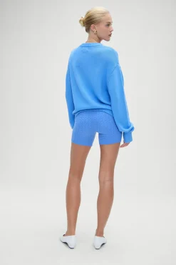 Bottoms|Cloud Knits^Frankies Bikinis Ariel Knit Shorts Blue Moon