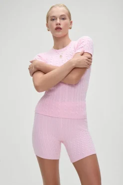 Bottoms|Cloud Knits^Frankies Bikinis Ariel Knit Shorts Cozy Pink