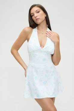 Dresses^Frankies Bikinis Audrey Floral Satin Mini Dress French Riviera