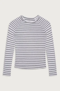 Tops|Matching Sets^Frankies Bikinis Avenue Cotton Long Sleeve Shirt Hazy Stripe