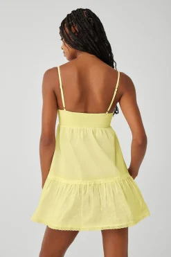 Dresses^Frankies Bikinis Baby Embroidered Mini Dress Honey Butter