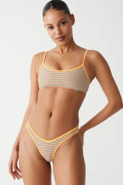Tops|Bikinis^Frankies Bikinis Bay View Striped Bralette Bikini Top Hawaiian Sky