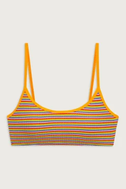 Tops|Bikinis^Frankies Bikinis Bay View Striped Bralette Bikini Top Hawaiian Sky