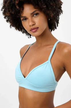 Active^Frankies Bikinis Billie Racerback Sports Bra Baby Blue