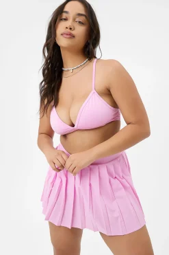 Active^Frankies Bikinis Billie Racerback Sports Bra Baby Pink