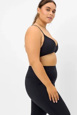Active^Frankies Bikinis Billie Racerback Sports Bra Black