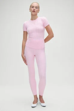 Bottoms|Cloud Knits^Frankies Bikinis Bodin High Waisted Leggings Cozy Pink