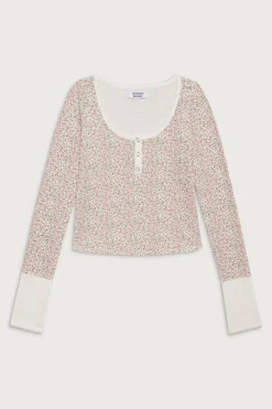 Tops^Frankies Bikinis Cabin Long Sleeve Waffle Shirt Baby Blanket