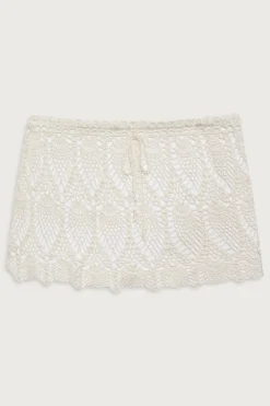 Bottoms^Frankies Bikinis Capri Crochet Mini Skirt White