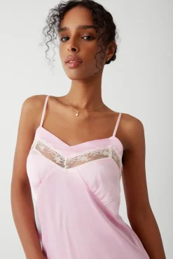 Dresses^Frankies Bikinis Carson Satin Mini Dress English Rose