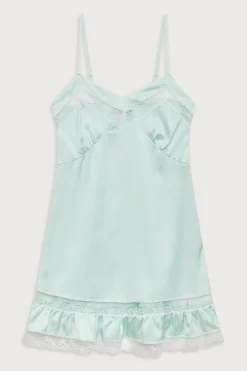 Dresses^Frankies Bikinis Carson Satin Mini Dress Pistachio