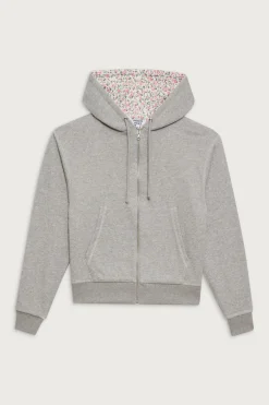 Tops^Frankies Bikinis Casper Zip Up Hoodie Heather Grey / Baby Blanket