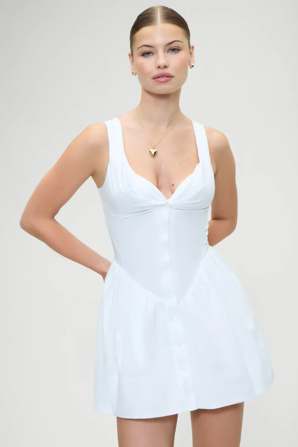Dresses^Frankies Bikinis Charlotte Corset Mini Dress White