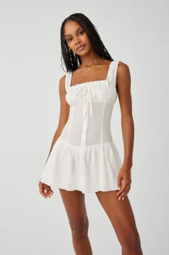 Dresses^Frankies Bikinis Christa Ruffle Mini Dress Sunrose