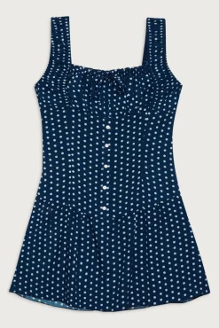 Dresses^Frankies Bikinis Christa Ruffle Mini Dress Sailor Dot