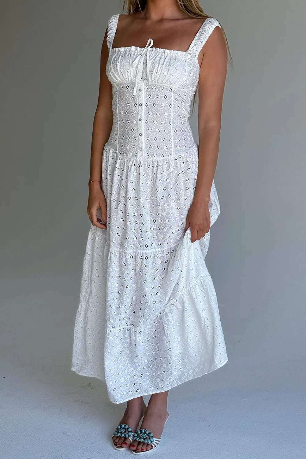 Dresses^Frankies Bikinis Christabelle Eyelet Maxi Dress Angel's Wing
