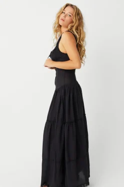 Dresses^Frankies Bikinis Christabelle Ruffle Maxi Dress Black