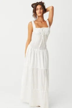 Dresses^Frankies Bikinis Christabelle Ruffle Maxi Dress Sunrose