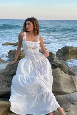 Dresses^Frankies Bikinis Christabelle Ruffle Maxi Dress Sunrose