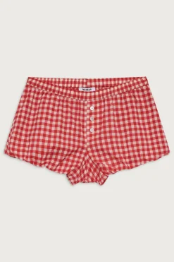 Bottoms^Frankies Bikinis Cider Gingham Bloomers Cherry Gingham