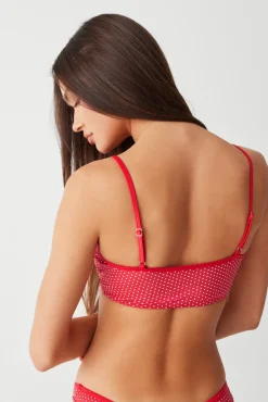 Tops|Bikinis^Frankies Bikinis Clairo Bralette Bikini Top Scarlet Dot