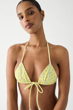 Tops|Bikinis^Frankies Bikinis Coastal Micro Triangle Bikini Top Pocketful of Posies