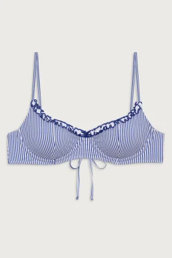 Tops|Bikinis^Frankies Bikinis Cola Striped Underwire Bikini Top Ocean Stripe
