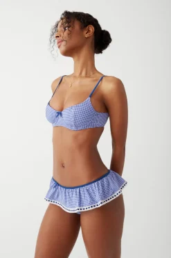 Tops|Bikinis^Frankies Bikinis Cola Underwire Balconette Bikini Top Sailor Gingham