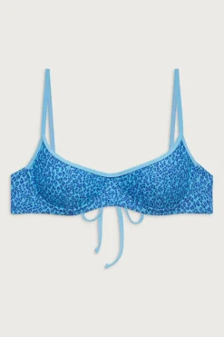 Tops|Bikinis^Frankies Bikinis Cola Underwire Bikini Top Cobalt Cheetah