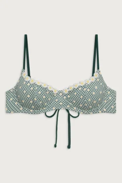 Tops|Bikinis^Frankies Bikinis Cola Underwire Gingham Bikini Top Orchard Picnic