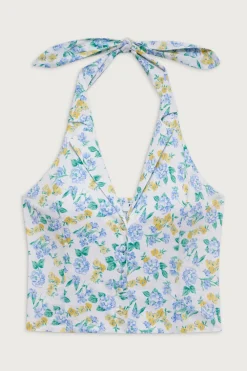 Tops|Matching Sets^Frankies Bikinis Cottage Halter Top Coastal Floral