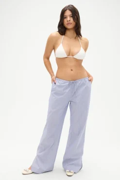 Bottoms|Matching Sets^Frankies Bikinis Daisy Striped Low Rise Pant Midnight Stripe