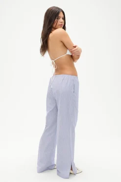 Bottoms|Matching Sets^Frankies Bikinis Daisy Striped Low Rise Pant Midnight Stripe