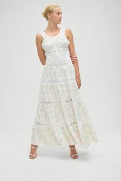 Dresses^Frankies Bikinis Dakota Floral Satin Maxi Dress French Riviera