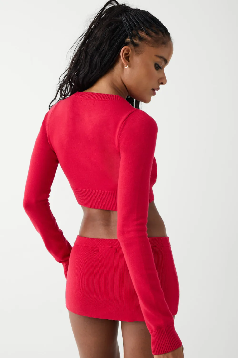 Tops|Matching Sets^Frankies Bikinis Danny Cloud Knit Cropped Cardigan Burning Love