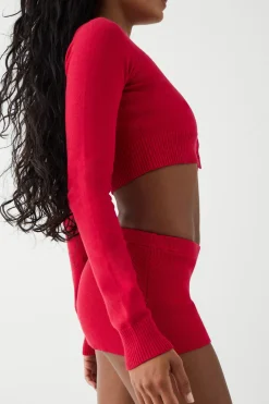 Tops|Matching Sets^Frankies Bikinis Danny Cloud Knit Cropped Cardigan Burning Love