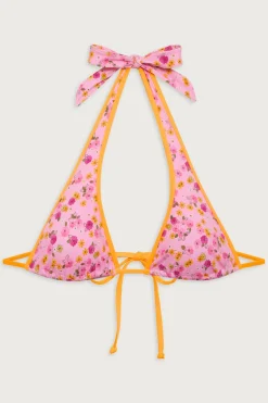 Tops|Bikinis^Frankies Bikinis Diana Floral Halter Bikini Top Queen's Bath