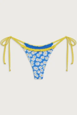 Bottoms|Bikinis^Frankies Bikinis Divine Tie Side Skimpy Bikini Bottom Blue Daisy