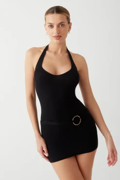 Dresses^Frankies Bikinis Dolly Knit Mini Dress Black