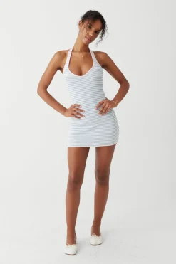 Dresses^Frankies Bikinis Dolly Knit Mini Dress Cloud Stripe