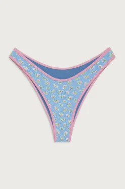 Bottoms|Bikinis^Frankies Bikinis Dove Classic Floral Bikini Bottom Blue Hawaii
