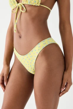 Bottoms|Bikinis^Frankies Bikinis Dove Classic Ribbed Bikini Bottom Pocketful of Posies