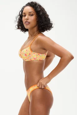 Bottoms|Bikinis^Frankies Bikinis Dove Floral Classic Bikini Bottom Marigold Gingham