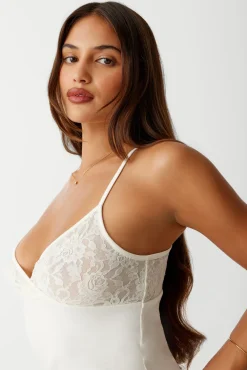 Tops^Frankies Bikinis Dream Lace Tank Porcelain