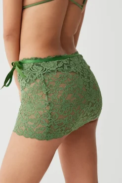 Bottoms^Frankies Bikinis Dylan Lace Mini Skirt Sea Moss