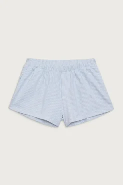Bottoms^Frankies Bikinis Farmhouse Striped Mini Short Sleepy Stripe