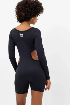 Active^Frankies Bikinis Felix Long Sleeve Bodysuit Black