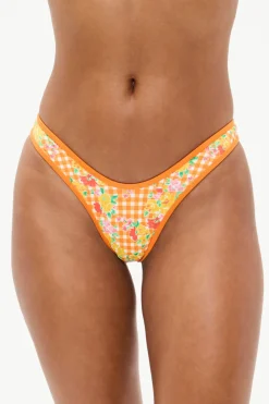 Bottoms|Bikinis^Frankies Bikinis Full Moon Micro Bikini Bottom Marigold Gingham