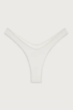 Bottoms|Bikinis^Frankies Bikinis Full Moon Micro Ribbed Bikini Bottom White
